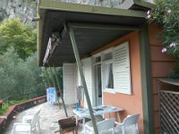 Urlaub am Gardasee vom 23. - 30.7.2016 Terrasse des Ferienhauses in Limone sul Garda